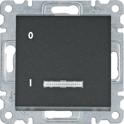 HAGER - lumina Łącznik kontrolny 1-biegunowy, czarny 16A/250VAC - WL0613
