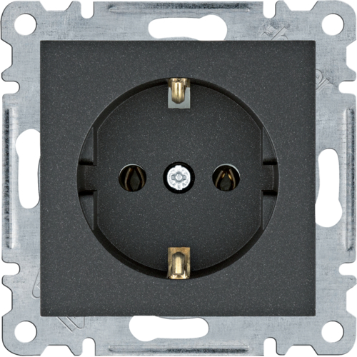 HAGER - lumina Gniazdo SCHUKO, czarny - WL1053
