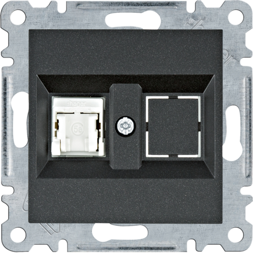 HAGER - GNIAZDO KOMPUTEROWE POJEDYNCZE RJ45 KAT. 5E UTP CZARNY LUMINA INTENSE - WL2113