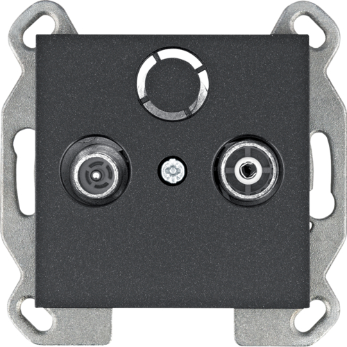 HAGER - GNIAZDO RTV PRZELOTOWE CZARNY LUMINA - WL3023