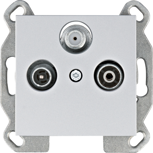 HAGER - GNIAZDO ANTENOWE RTCV-SAT KOŃCOWE SREBRNY LUMINA INTENSE - WL3112