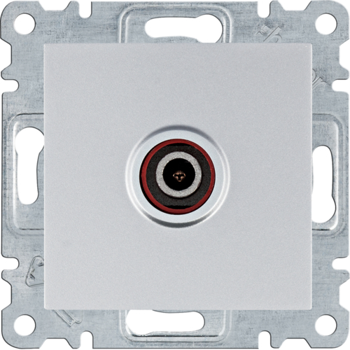 HAGER - lumina Gniazdo pojedyncze TV dla instalacji indywidualnych, srebrny - WL3212