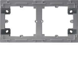 HAGER - lumina intense Adapter natynkowy 2-krotny, srebrny - WL5822
