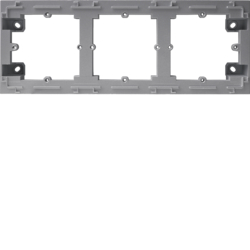 HAGER - lumina intense Adapter natynkowy 3-krotny, srebrny - WL5832