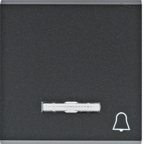 HAGER - lumina Klawisz kontrolny z symbolem „Dzwonek", czarny - WL6113
