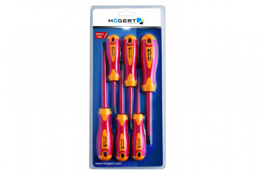 HOGERT - ZESTAW ŚRUBOKRĘTÓW IZOLOWANYCH 1000V - 6 SZT. - HT1S996