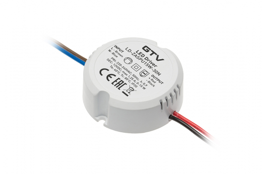 GTV - ZASILACZ LED 12VDC 15W 1,25A IP20 MONTAŻOWY DO PUSZEK - LD-ZASPU15W-30N