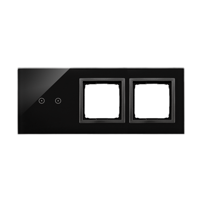 KONTAKT SIMON - Panel dotykowy S54 Touch, 3 moduły, 2 pola dotykowe poziome + 2 otwory na osprzęty S54, zastygła lawa - DSTR3200/73
