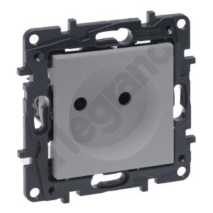 LEGRAND - GNIAZDO POJEDYNCZE BEZ UZIEMIENIA 2P Z PRZESŁONAMI ZACISKI ŚRUBOWE ALUMINIUM 16A 230V NILOE STEP - 863319