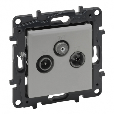 LEGRAND - GNIAZDO TV-R-SAT ZAKOŃCZENIOWE 10DB ALUMINIUM NILOE STEP - 863379