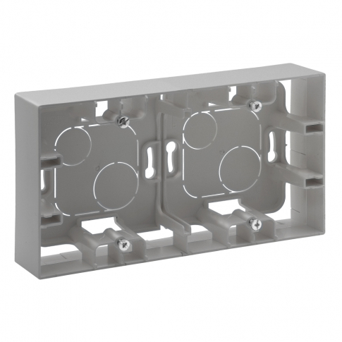 LEGRAND - PUSZKA PODWÓJNA NATYNKOWA ALUMINIUM NILOE STEP - 863398