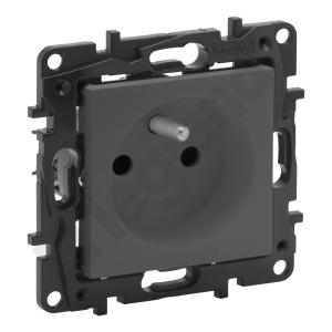 LEGRAND - GNIAZDO POJEDYNCZE Z UZIEMIENIEM 2P+Z ZACISKI AUTOMATYCZNE 16A 230V IP44 STALOWY NILOE STEP - 863431