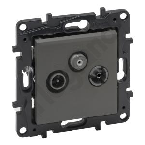 LEGRAND - GNIAZDO TV-R-SAT KOŃCOWE TYPU GWIAZDA 1.5DB STALOWY NILOE STEP - 863480