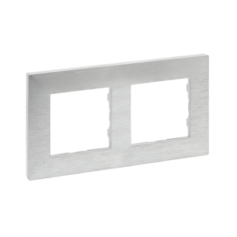 LEGRAND - RAMKA PODWÓJNA SZCZOTKOWANE ALUMINIUM NILOE STEP - 863892
