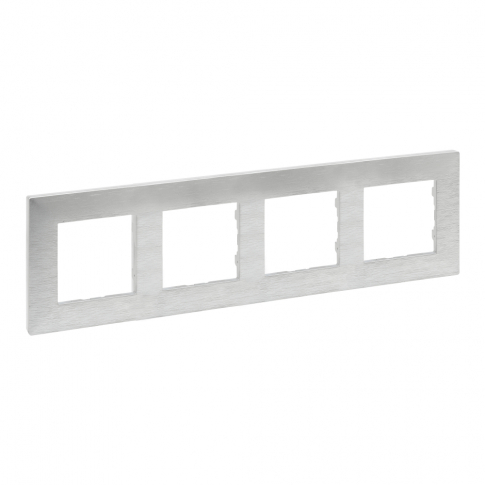 LEGRAND - RAMKA POCZWÓRNA SZCZOTKOWANE ALUMINIUM NILOE STEP - 863894