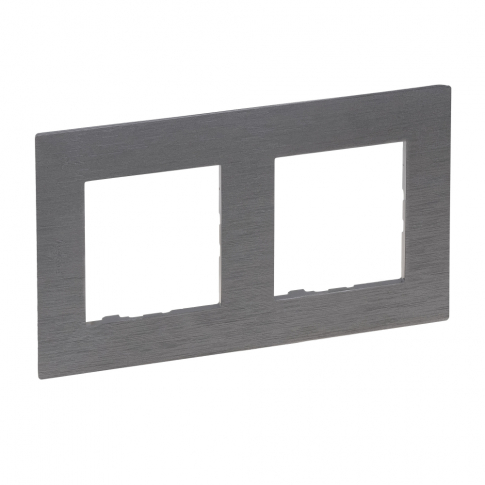 LEGRAND - RAMKA PODWÓJNA SZCZOTKOWANA STAL NILOE STEP - 863992