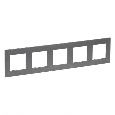 LEGRAND - RAMKA PIĘCIOKROTNA SZCZOTKOWANA STAL NILOE STEP - 863995