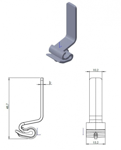 CORAB - ZATRZASK KABLOWY KLIPS PLASTIKOWY - M936