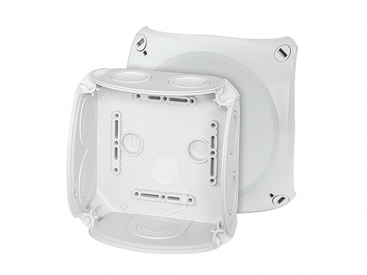 HENSEL - PUSZKA NATYNK 130X130X77MM Z DŁAWICAMI BEZ ZACISKÓW IP66 SZARY DK 0600 GZ - 62000153
