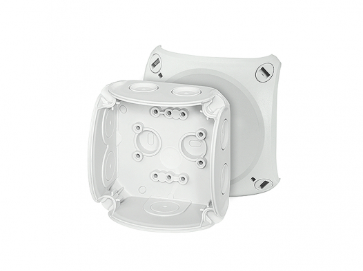 HENSEL - PUSZKA NATYNK 93X93X62MM Z DŁAWICAMI BEZ ZACISKÓW IP66 SZARY DK 0200 GZ - 62000147