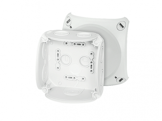HENSEL - PUSZKA NATYNK 104X104X70MM Z DŁAWICAMI BEZ ZACISKÓW IP66 SZARY DK 0400 GZ - 62000150