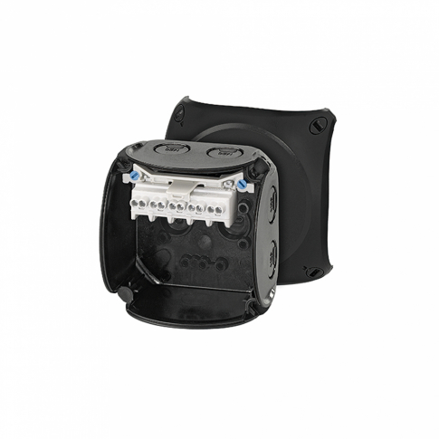 HENSEL - PUSZKA NATYNK 93X93X62MM BEZ ZACISKÓW IP66/67 CZARNY KF 0202 B - 62000044