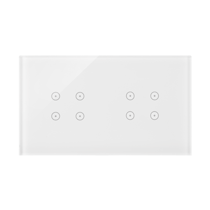 KONTAKT SIMON - Panel dotykowy S54 Touch, 2 moduły, 4 pola dotykowe, + 4 pola dotykowe, biała perła - DSTR244/70