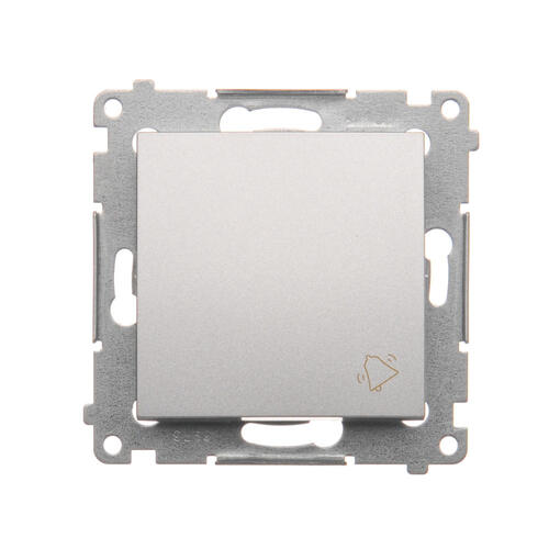 KONTAKT SIMON - Przycisk „dzwonek” (moduł) 16AX, 250V~, zaciski śrubowe; srebrny mat - DD1A.01/43