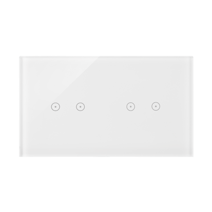 KONTAKT SIMON - Panel dotykowy S54 Touch, 2 moduły, 2 pola dotykowe poziome + 2 pola dotykowe poziome, biała perła - DSTR222/70