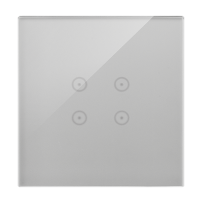 KONTAKT SIMON - Panel dotykowy S54 Touch, 1 moduł, 4 pola dotykowe, srebrna mgła - DSTR14/71
