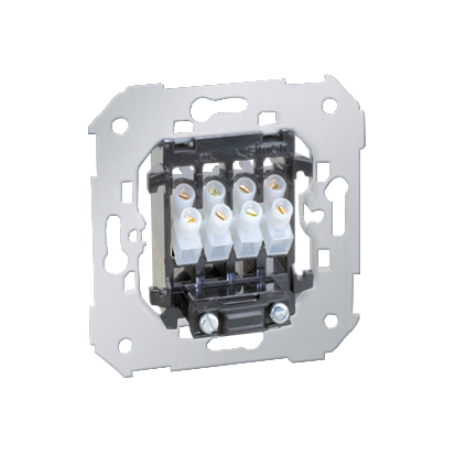 KONTAKT SIMON - Gniazdo głośnikowe 4x2,5mm2/ Wypust kablowy 380V~ (mechanizm) - 75801-39