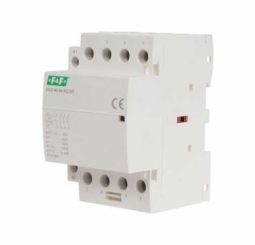 F&F - Stycznik modułowy, montaż na szynie, styki 4xNO, 63A, 24V DC - ST63-40-24ACDC