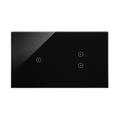 KONTAKT SIMON - Panel dotykowy S54 Touch, 2 moduły, 1 pole dotykowe + 2 pola dotykowe pionowe, zastygła lawa - DSTR213/73