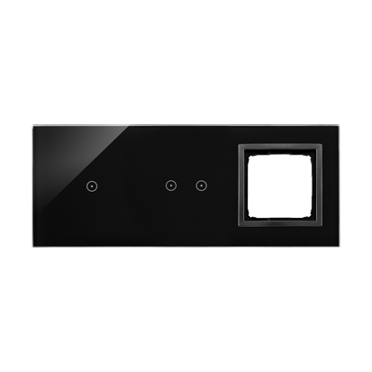KONTAKT SIMON - Panel dotykowy S54 Touch, 3 moduły, 1 pole dotykowe + 2 pola dotykowe poziome + 1 otwór na osprzęt S54, zastygła lawa - DSTR3120/73