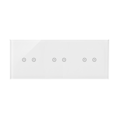 KONTAKT SIMON - Panel dotykowy S54 Touch, 3 moduły, 2 pola dotykowe poziome + 2 pola dotykowe poziome + 2 pola dotykowe poziome, biała perła - DSTR3222/70