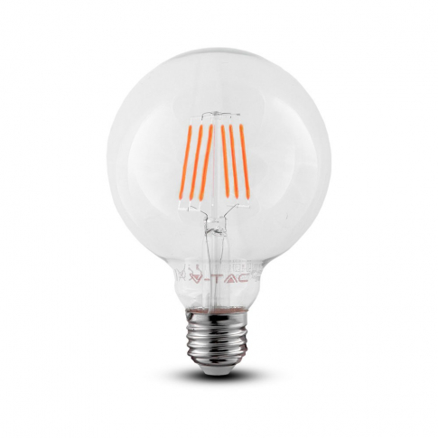 V-TAC - VT-286 6W G95 Żarówka LED Filament / Chip SAMSUNG / Barwa:2700K / Trzonek:E27 - 294