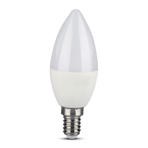 V-TAC - VT-5114 5W C35 Żarówka LED Kompatybilna z Amazon Alexa i Google Home / Barwa:RGB+WW-CW / Trzonek:E14 - 2754