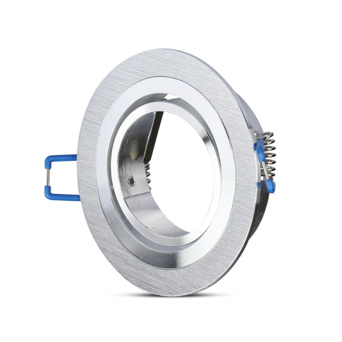 V-TAC - VT-782 Oprawa wpuszczana Spot / Trzonek:1xGU10 / Okrągła / Polerowane aluminium - 3600