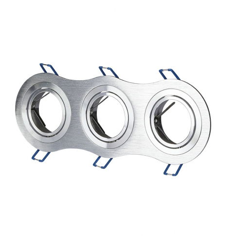 V-TAC - VT-784 Oprawa wpuszczana Spot / Trzonek:3xGU10 / Okrągła / Polerowane aluminium - 3604