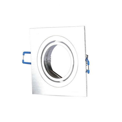 V-TAC - VT-782 Oprawa wpuszczana Spot / Trzonek:1xGU10 / Kwadratowa / Polerowane aluminium - 3606