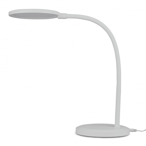V-TAC - VT-7507 7W Lampka biurkowa LED / Ściemnialna / Barwa: 3000K / Obudowa: Biała - 8673