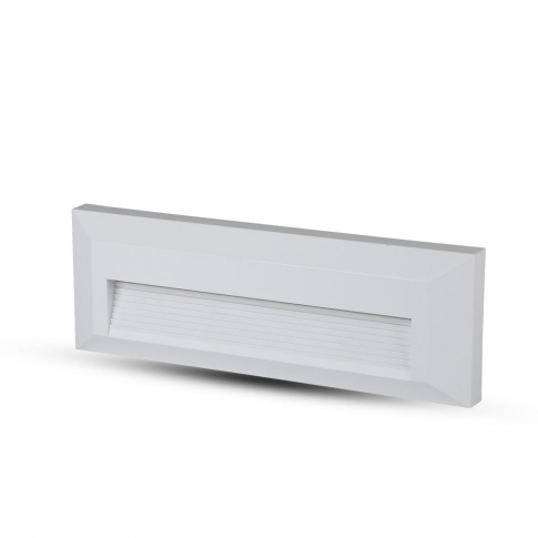 V-TAC -  3W Oprawa Schodowa LED / Barwa:3000K / Obudowa: Biała / Kwadrat - 1327