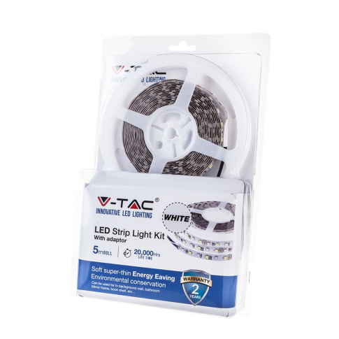 V-TAC - VT-5050 60 Taśma LED / Zestaw / Barwa:6000K / IP20 - 2355