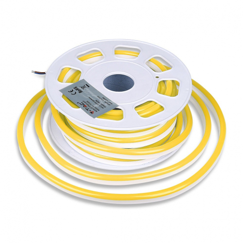 V-TAC -  NEON FLEX / Barwa: Żółty / Zasilanie: 24V / Rolka:10m - 2518