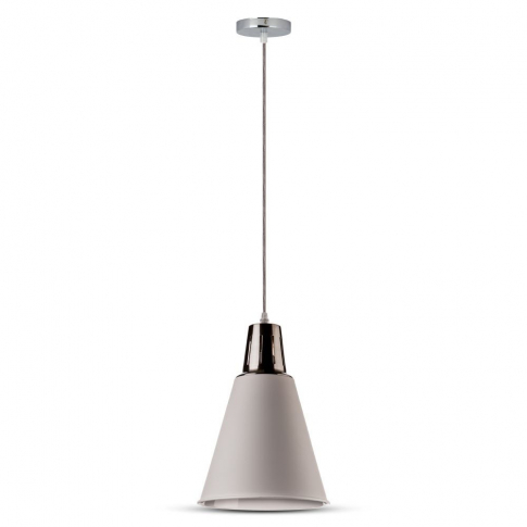 V-TAC -  60W Lampa wisząca / Szary-Chrom / Trzonek:E27 - 3702