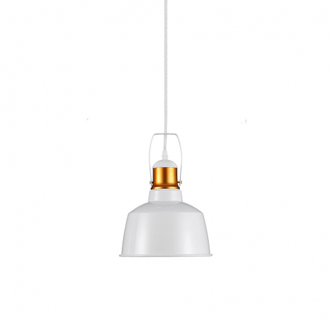 V-TAC - VT-7422 Lampa wisząca / Retro / Klosz: Aluminium / Biały + Złoto - 3729