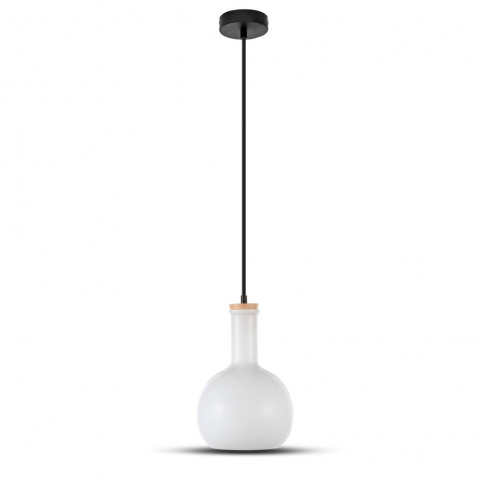 V-TAC - VT-7205 Lampa wisząca / Klosz: Szklany/ Biały - 3759