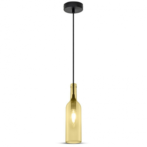V-TAC - VT-7558 Lampa wisząca butelka / Klosz: Szklany / Bursztyn - 3770
