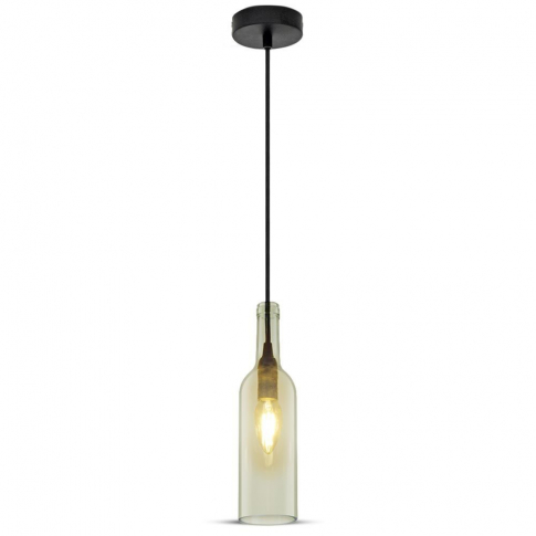 V-TAC - VT-7558 Lampa wisząca butelka / Klosz: Szklany / Transparentny - 3771