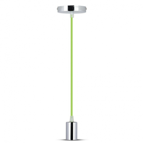 V-TAC - VT-7338 Lampa wisząca / oprawka chrom + przewód Zielony - 3785